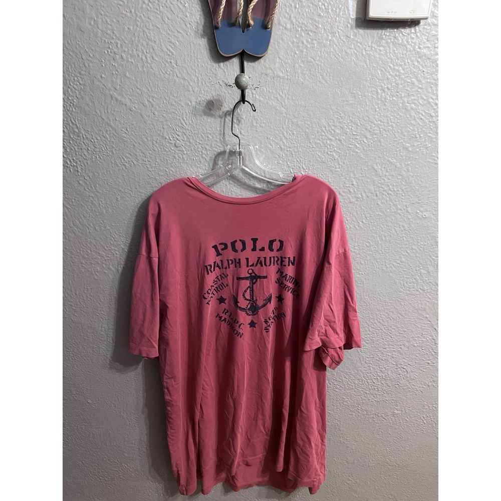 Vintage Polo Ralph Lauren Mens Graphic T Shirt Nautical Size 2LT